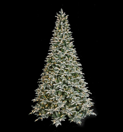 C-250624 - 9' Flocked Canaan Fir Tree