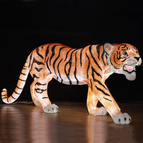 94.5" L x 16.5" W x 39" H Fiberglass Lighted Tigress
Indoor/Outdoor Display