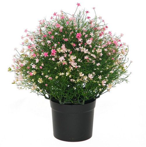 AUV-250285 - 19" UV Tutone Pink Baby's Breath Bush
