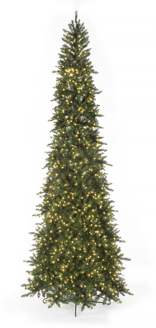 12' Royal Majestic Pine Slim Tree with LED Lights