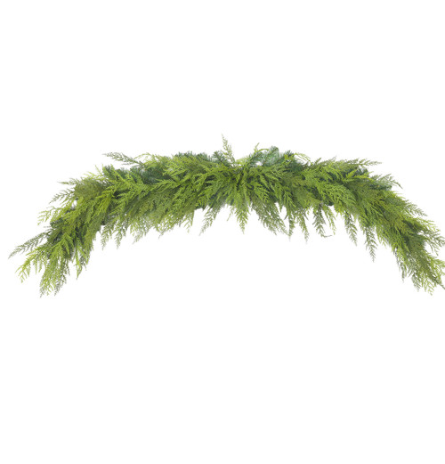 6' Natural Touch UV Cypress Mantlepiece