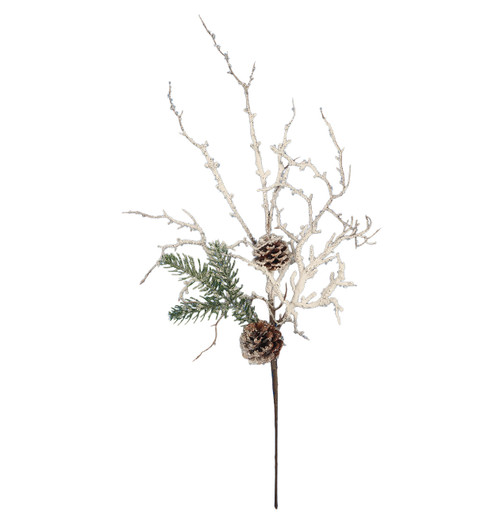 A-260310 - 27" Flocked Twig Spray