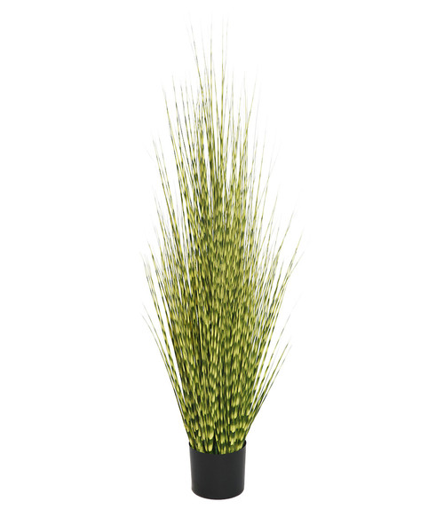 AR-250420 - 48" Potted Zebra  Grass Bush 
Green/Yellow
