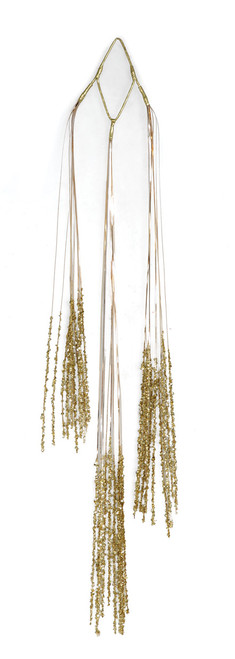A-260616 - Gold Tinsel Cluster w/Glitter