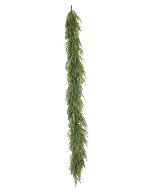 A-260410 - 6' UV Natural Mixed Cedar/Cypress Garland