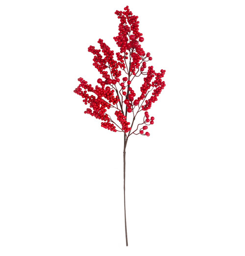 32" Red Berry Spray
