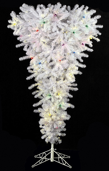 5 And 7 5 Foot Led Ombre Tinsel Tree Black White Autograph Foliages