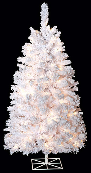 C-120374
4' White Flocked Pine 
with LED Lights