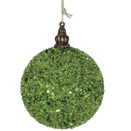 3" Sequined Ball ornament
Green