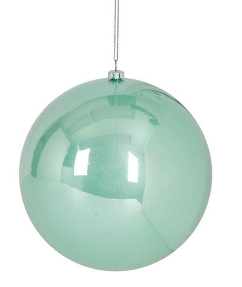 6 Inch Pearl Ball Ornament 
Mint Green/Light Blue