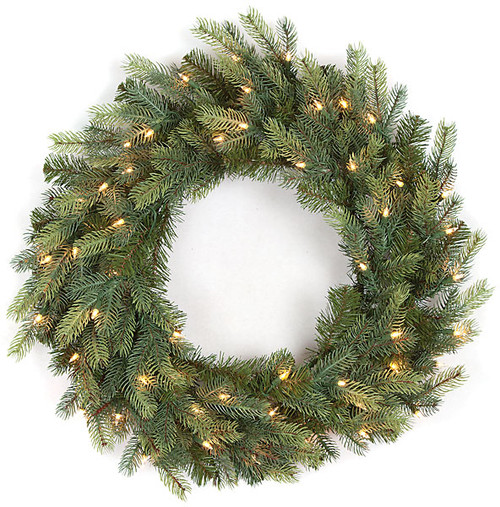 30 Inch Mixed Spruce Wreath with LED Lights | Autograph Foliages