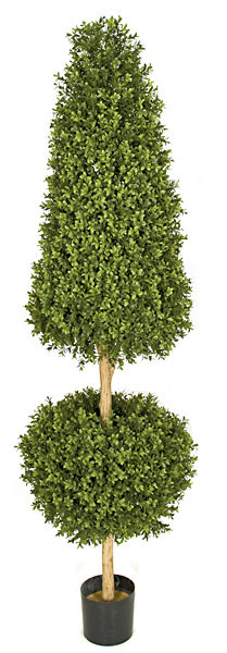 6 Foot UV Boxwood Cone and Ball Topiary | Autograph Foliages