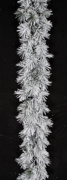 6 Foot Unlit Flocked Long Needle Pine Garland Autograph Foliages