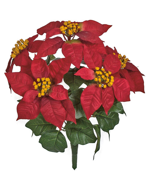 Artificial Poinsettia Bushes Artificial Christmas - Temu