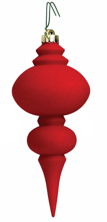 24-inch Jumbo Shatterproof Finial Christmas Ornament, Red/Green