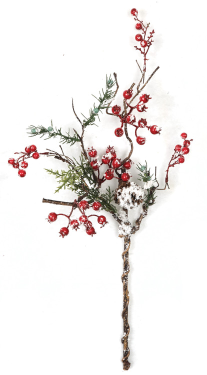 Artificial Christmas Berry Picks Faux Pine Branches Evergreen Branch  Berries US