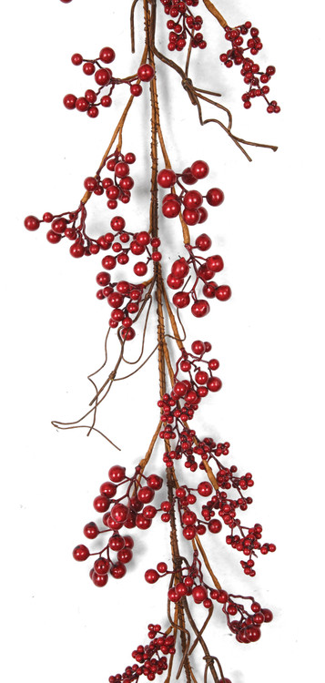 Faux Outdoor Red Berry Stem ( Available in 2 sizes)