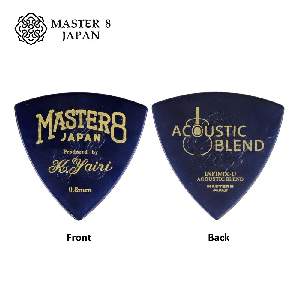 MASTER 8 × K.Yairi INFINIX‑U Acoustic Blend Guitar Pick 0.8mm