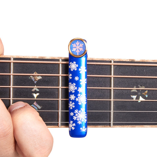 Jstaff J1s Cartridge Capo for Acoustic and Classical Guitar – Aluminum Compact Design Snowflakes