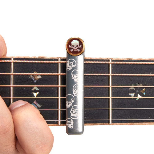 Jstaff J1s Cartridge Capo for Acoustic and Classical Guitar – Aluminum Compact Design Skulls
