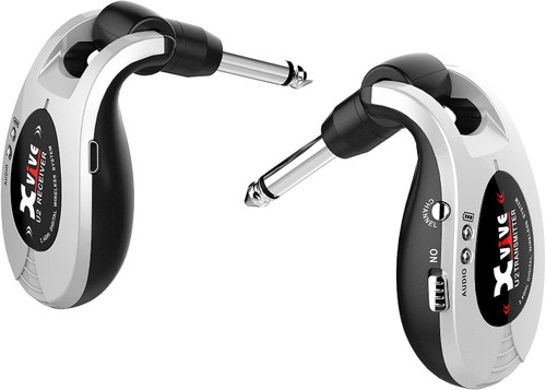 Xvive U2 Wireless Guitar System Silver – 2.4GHz Rechargeable Transmitter and Receiver
