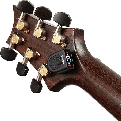 D'Addario PW-CT-21 NS Micro Clip-Free Headstock Tuner – Full-Color LCD Chromatic Tuner for Acoustic & Electric Guitars
