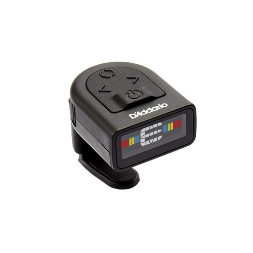 D'Addario PW-CT-12 NS Micro Headstock Tuner – Compact Clip-On Chromatic Tuner with Full-Color Reversible Display