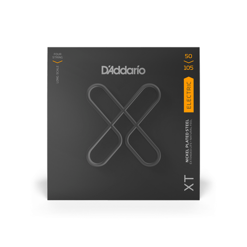 D'Addario XTB50105 XT Nickel Plated Steel Bass Guitar Strings – Medium, Long Scale (.050–.105)