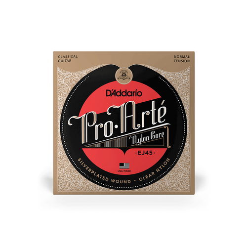 D'Addario EJ45 Pro-Arte Normal Tension Classical Guitar Strings – Warm, Full Tone & Precise Intonation