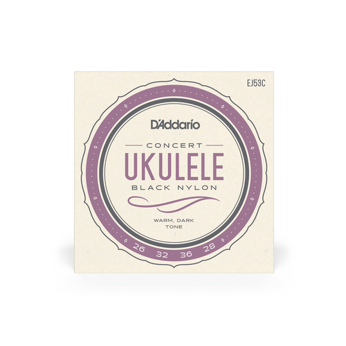 D'Addario EJ53C Pro-Arte Rectified Black Nylon Concert Ukulele Strings – Warm, Balanced Tone with Precision Intonation