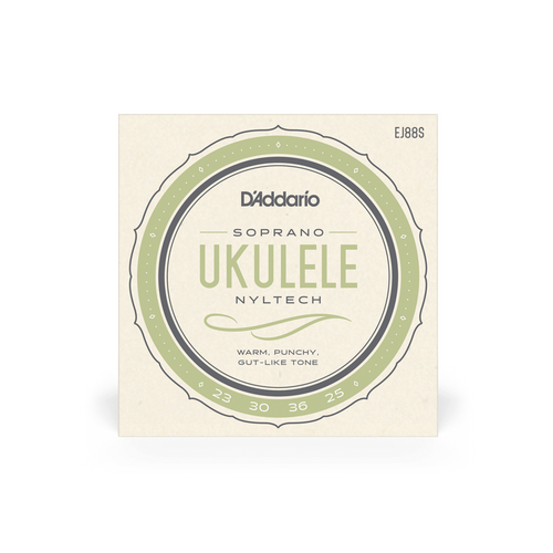 D'Addario EJ88S Nyltech Soprano Ukulele Strings – Warm, Punchy Gut-Like Tone with Precise Intonation