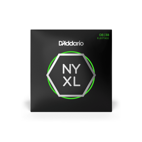 D'Addario NYXL0838 Nickel Wound Electric Guitar Strings Extra Super Light Gauge (8-38) – Maximum Flexibility and Superior Tuning Stability