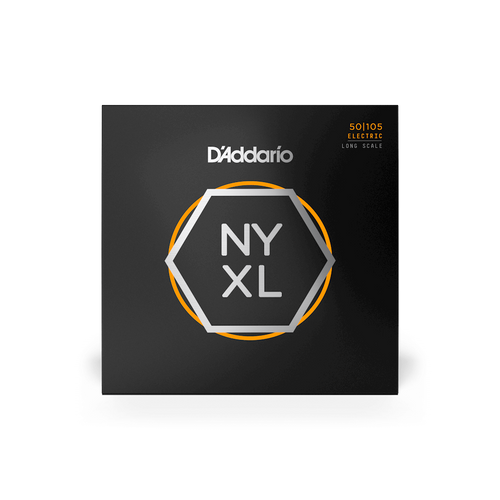 D'Addario NYXL50105 Nickel Wound Bass Guitar Strings Medium Gauge (50-105) – Powerful Tone and Versatile Playability for Long Scale Basses