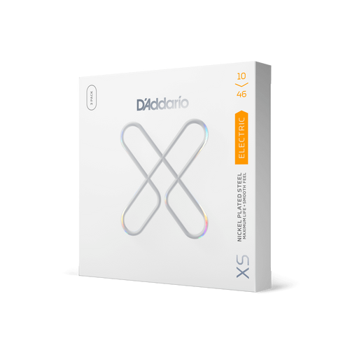 D'Addario XSE1046-3P XS Nickel Coated Electric Guitar Strings, Regular Light, 10-46 (3-Pack)