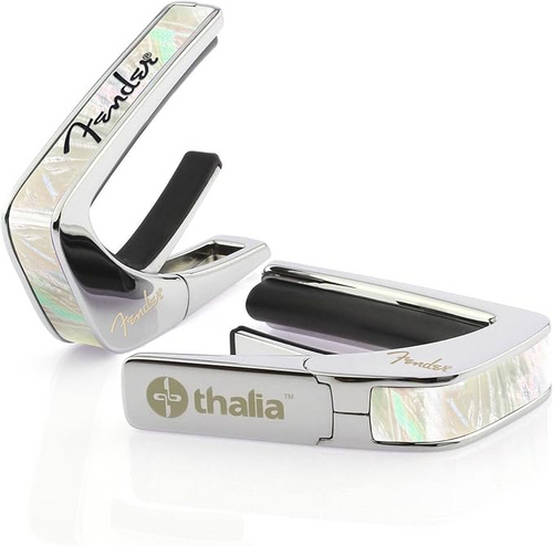 Fender x Thalia Capo – Chrome Mother of Pearl Inlay with Black Spaghetti Logo