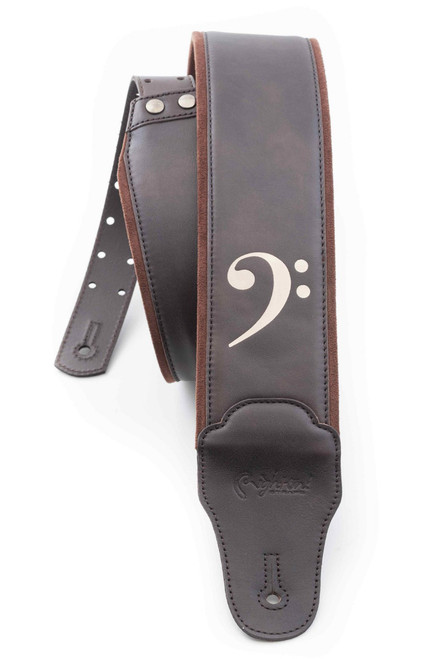 RightOn! Fakey Fa-Key Genuine Leather Guitar & Bass Strap - Brown