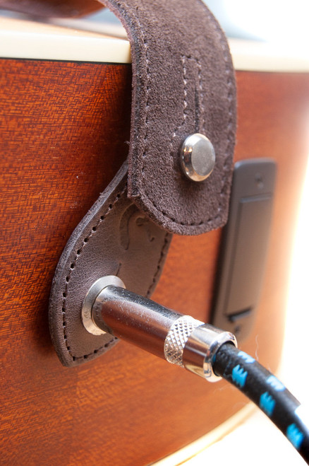 RightOn!  End Pin Jack Straplink -Securely Attach Your Guitar Strap Black