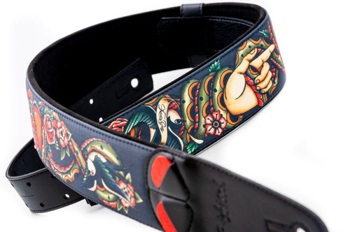 RightOn! Mojo Tattoo Guitar Strap by Xenia Grey