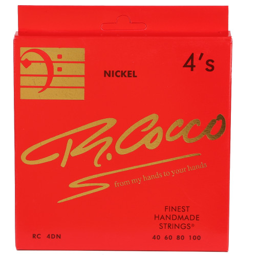R. Cocco RC4DN Electric Bass Guitar Strings - Hand-Wound Nickel Roundwound - Italian Craftsmanship 40-100