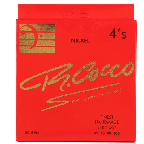 R. Cocco RC4FN Electric Bass Guitar Strings - Hand-Wound Nickel Roundwound - Italian Craftsmanship 45-100
