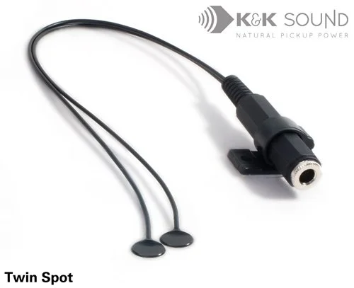 K&K Twin Spot Pickup - External Jack Dual-Head Piezo Transducer for Acoustic Instruments
