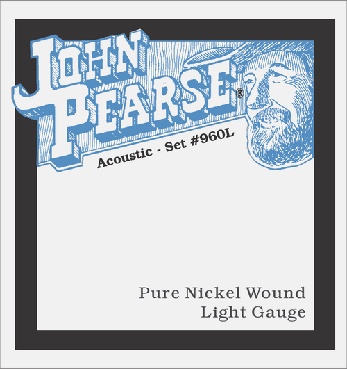 John Pearse 960L Pure Nickel Acoustic Guitar Strings - Light+ Gauge (.012-.054)