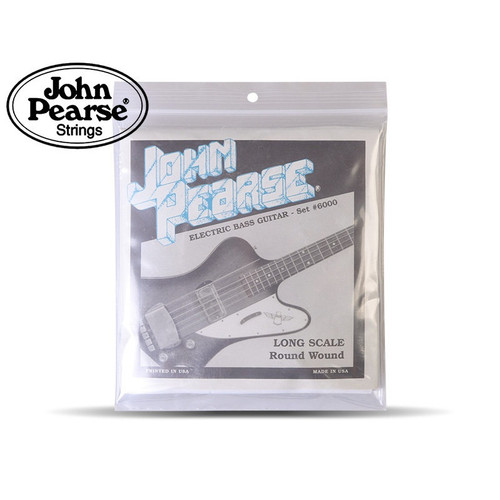John Pearse 6000 Electric Bass Guitar Nickel Round Wound Strings - 45-100 Light Gauge
