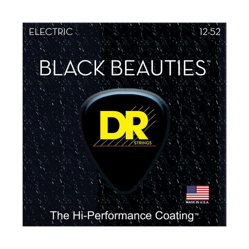 DR Strings BKE-12 Black Beauties Extra Heavy 12-52 Black Electric Guitar Strings