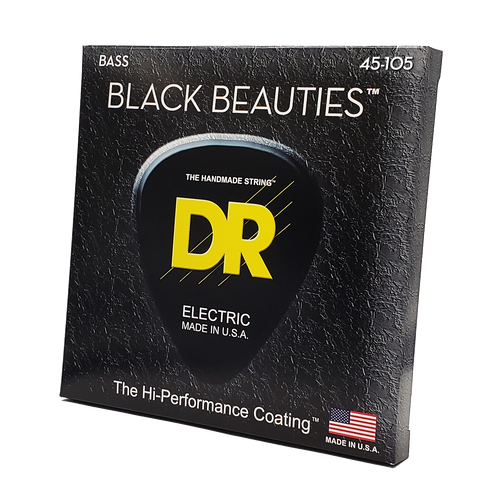 DR Strings BKB-45 Black Beauties Medium 45-105 Bass Guitar Strings