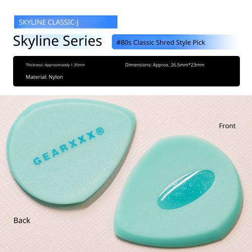 GearXXX Skyline Series CLASSIC-J Pick – 1.35mm Nylon Shred
