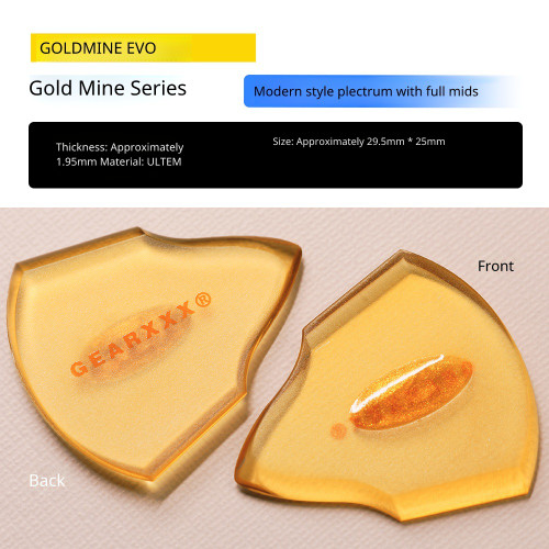 GearXXX Goldmine Series EVO Pick – 1.95mm Ultem Modern Jazz