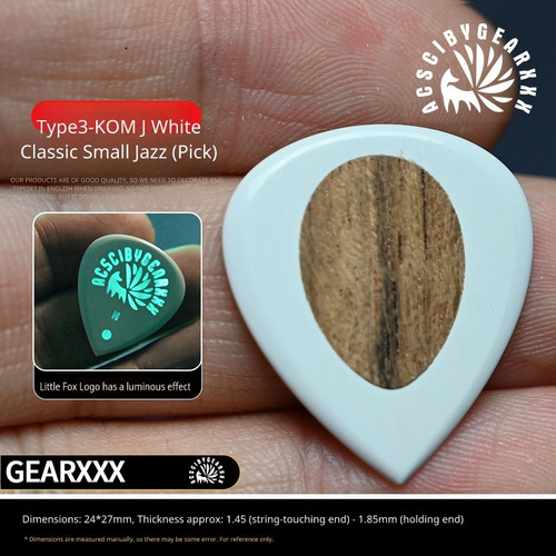 GearXXX FOX Nine-Tails Type 3 KOMJ Wood Inlay PEEK Guitar Pick