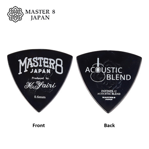 MASTER 8 × K.Yairi INFINIX‑U Acoustic Blend Guitar Pick 0.8mm