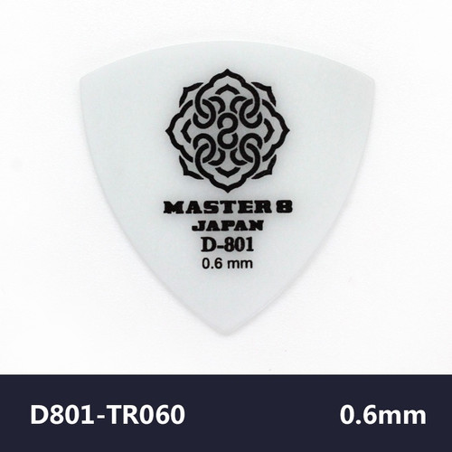 MASTER 8 JAPAN D-801 Triangle 0.6mm Guitar Pick – Gray White